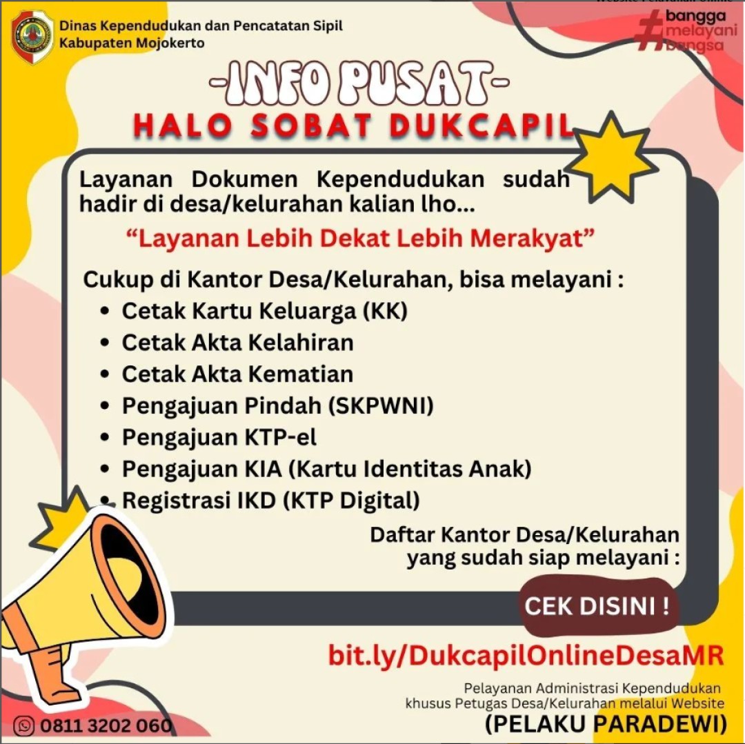 LAYANAN DUKCAPIL TIDAK PERLU DATANG KE KANTOR DUKCPIL??? MEMANGNYA DESA BISA?